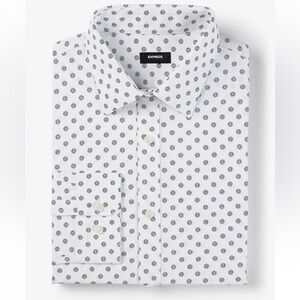 Express Men’s Wrinkle-Resistant Everyday Performance Dress Shirt, Slim